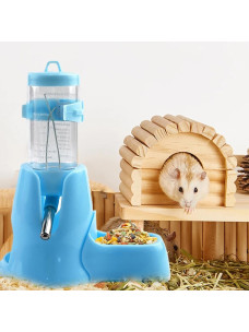 Поилка с кормушкой для грызунов, антиопрокидывающий дизайн с бутылкой на 80 мл 43637