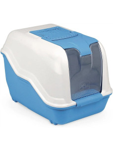 Туалет для котів NETTA BLUE (Італія), бокс з дверцятами, 51 х 39 х 40 см