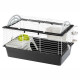 Клітка для морських свинок Ferplast Casita 80 78х48х50 см чорна з будиночком Ферпласт