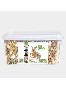 Корм Lolo Pets Exotic mix LO-71074 для хомяков и кроликов, 1,4 кг (ведро)