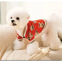 Свитер M Кардиган с мишкой красный Д-30 ОГ-40см (2,5-4,0кг)