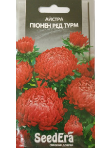 Семена Цветы Астра 0,25г Пионен Ред Турм SeedEra