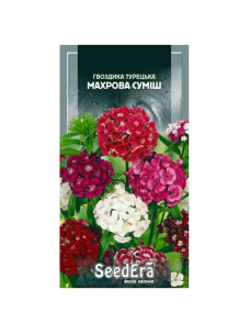 Насіння Квіти Гвоздика 0,5г Турецька махрова суміш SeedEra