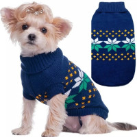 Свитер вязка орнамент Цветок синий размер М Д-27см ОГ-34см 42557