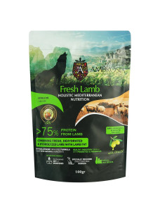 Сухой корм для взрослых собак всех пород Ambrosia Mediterranean Diet Fresh Lamb с ягнёнком, 100 г