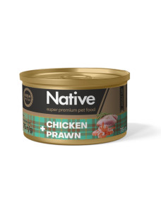 Натуральный консервированный корм Native Chicken with Prawns Adult Cat с курицей и креветками для кошек, 75 г