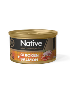Натуральный консервированный корм Native Chicken with Salmon Adult Cat с курицей и лососем для кошек, 75 г