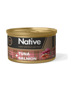 Натуральный консервированный корм Native Tuna with Salmon Adult Cat с тунцом и лососем для котов, 75 г