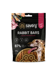 Ласощі Savory Bars With Rabbit  Джерки батончики з кроликом для собак 100г