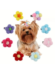 Украшение Заколка Цветочек (Помпон) 4х4см