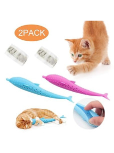 Игрушка Дельфин резиновый с кошачей мятой для чистки зубов 16см