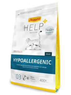Гіпоалергенний сухий корм Josera Help Cat Hypoallergenic з лососем для котів з чутливим травленням або харчовою алергію, 400 г.
