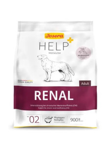 Диетический полнорационный сухой корм Josera Help Renal Dog для взрослых собак при хронической почечной болезни, 900 г.