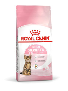 Повнораціонний сухий корм Royal Canin Kitten Sterilised для стерилізованих кошенят віком від 6 до 12 місяців, 400 г, 2562004