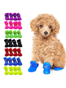 Ботинки силикон непромокаемые резиновые сапоги для собак L Д-58мм Ш-45мм В-56мм