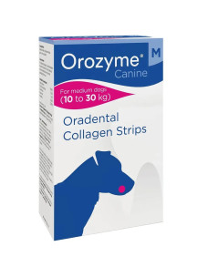 Orozyme (Орозим) жевательные пластинки для гигиены полости рта и здоровья зубов собак средних пород М 18шт