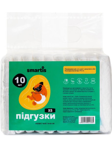 Подгузники Smartis для собак (сук) XS 34x22 см10 шт