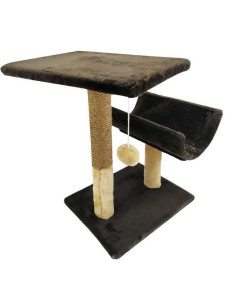 Драпак PI I-5 Пушистик с полкой и полутоннелем беж/шок 30х38х50